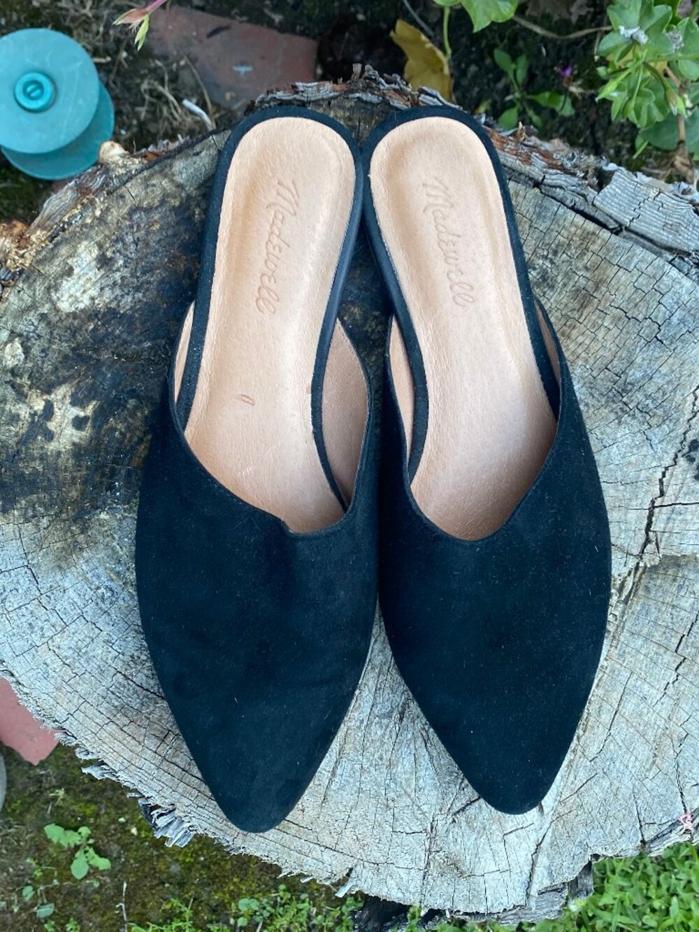 Madewell Black Suede Remi Mules Size 8.5 - Picture 3 of 6